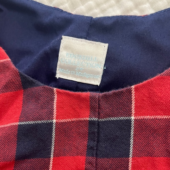 Edgehill Collection - Red and Blue Plaid Romper - Picture 6 of 6